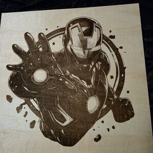 Iron Man Wood Art